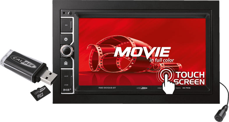 CALIBER RMD801DAB-BT Radio 2 DIN (Doppel-DIN), 75 Watt