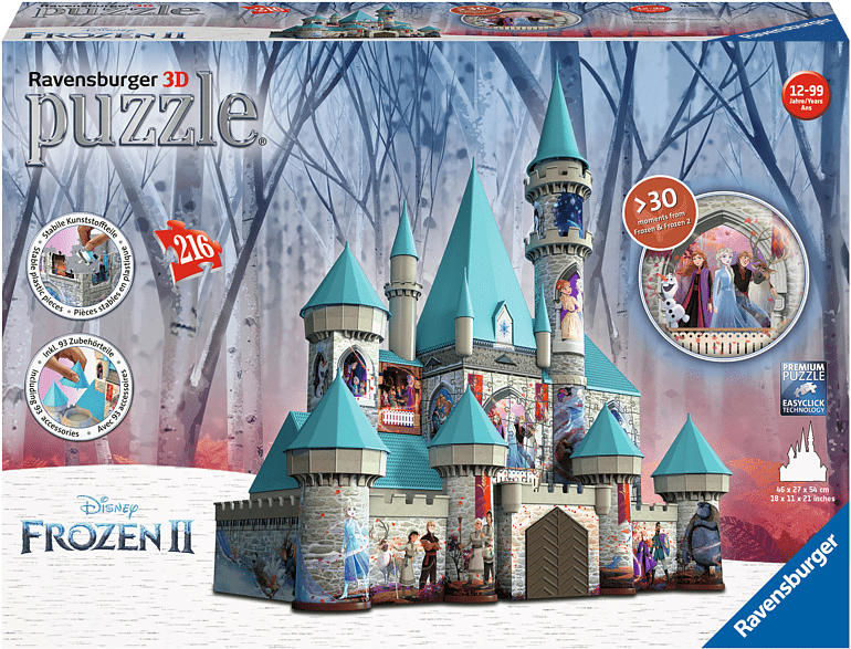 RAVENSBURGER Disney Frozen 2 Schloss 3D Puzzle, Mehrfarbig