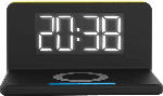 MediaMarkt TERRATEC ChargeAIR clock, induktive Ladestation mit Wecker, Schwarz
