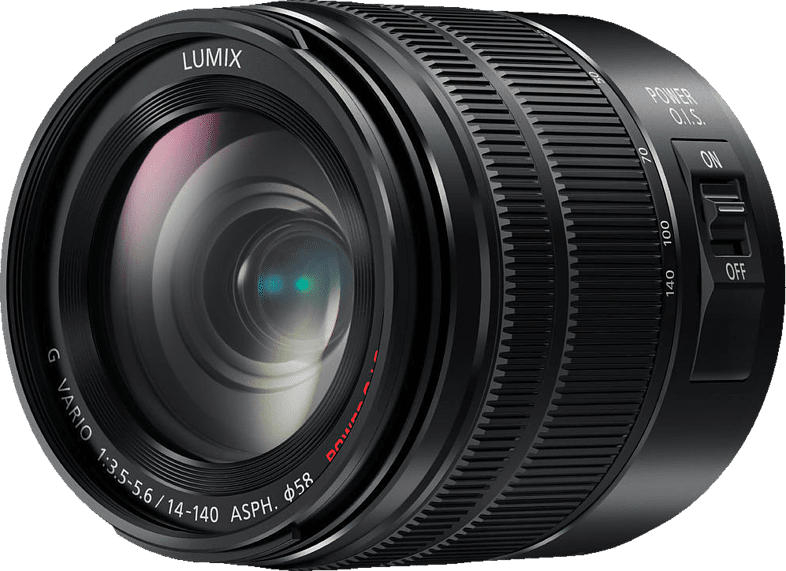 PANASONIC H-FSA14140E 14 mm-140 mm f/3.5-5.6 ED (Ojektiv für Micro-Four-Thirds, Schwarz)
