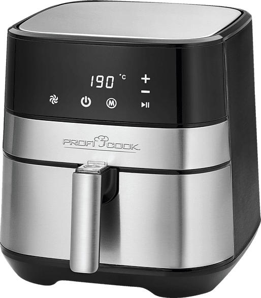 PROFI COOK PC-FR 1177 H Heißluftfritteuse, Edelstahl/Schwarz