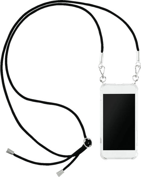 HAMA Cross-Body-Cover , Backcover, Apple, iPhone X, iPhone XS, Metall, Polycarbonat, Textil, Thermoplastisches Polyurethan, Transparent/Schwarz