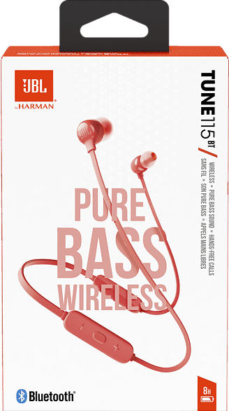 JBL T 115BT, In-ear Kopfhörer Bluetooth Coral