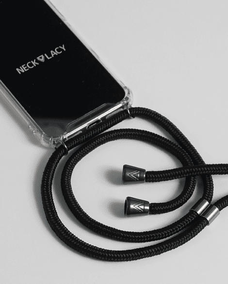 NECKLACY Necklace Case All Black , Backcover, Huawei, P30 Pro, Thermoplastisches Polyurethan, Schwarz/Transparent
