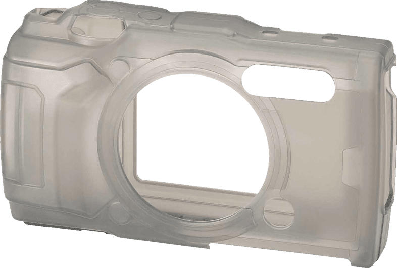 OLYMPUS CSCH‑127 Silikon Schutzhülle (TG‑6) Kameraschutzhülle , Halbtransparent