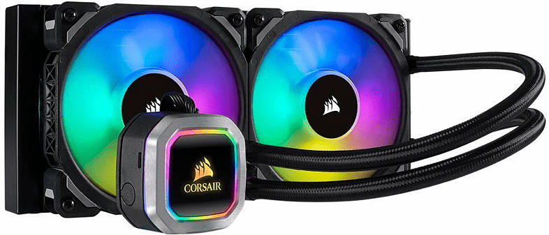 CORSAIR Hydro Series, H100i RGB PLATINUM Wasserkühlung, Schwarz/Silber