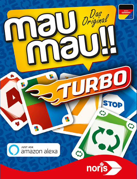 NORIS MauMau Turbo (spielbar mit Amazon Alexa) Kartenspiel, Mehrfarbig