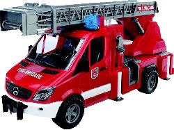 BRUDER MB Sprinter Feuerwehr m. Drehl.,Pumpe Spielzeugfahrzeug, Mehrfarbig