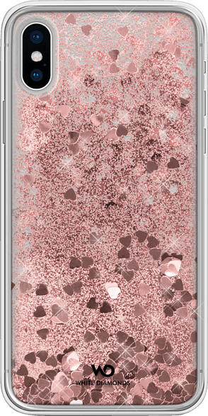 WHITE DIAMONDS Sparkle , Backcover, Apple, iPhone X, iPhone XS, Kunststoff, Rosegold