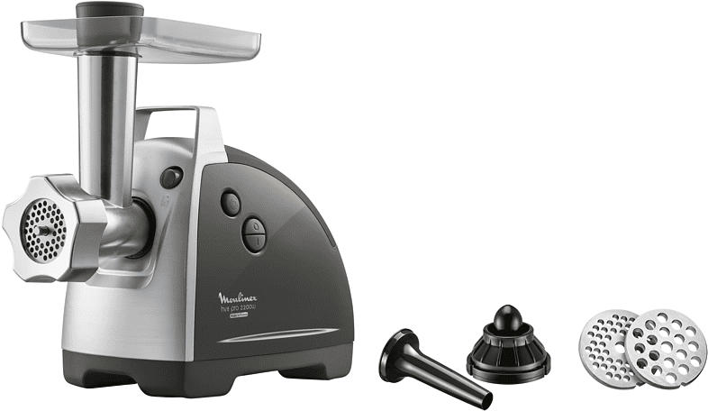 MOULINEX ME6868 Meat Mincer Fleischwolf 2200 Watt Schwarz/Silber