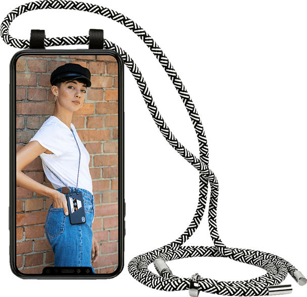 ARTWIZZ HangOn Case , Backcover, Samsung, Galaxy A70, Thermoplastisches Polyurethan, Polyester, Metall, Schwarz
