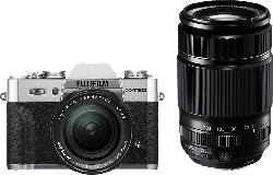 FUJIFILM X-T30 Systemkamera 26.1 Megapixel mit Objektiv 18-55 mm und 55-200 mm , 7.6 cm Display Touchscreen, WLAN