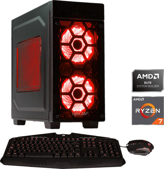 HYRICAN STRIKER 6406 RED, Gaming PC mit Ryzen 7 Prozessor, 16 GB RAM, 480 GB SSD, 1 TB HDD, Geforce® RTX 2080 Super, 8 GB