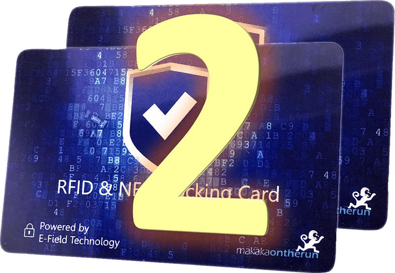 MAKAKAONTHERUN Doppelpack RFID NFC Blocker-Karte