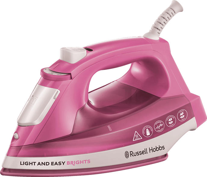 RUSSELL HOBBS 25760-56 Light & Easy Brights Dampfbügeleisen (2400 Watt, Antihaftversiegelte Keramik-Bügelsohle)