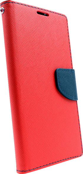 AGM AGM 28801 Bookcover für Samsung Galaxy Note10 , Bookcover, Samsung, Galaxy Note 10, Obermaterial Kunstleder, Thermoplastisches Polyurethan, Rot, Dunkelblau