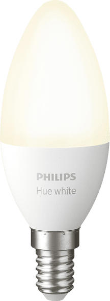 PHILIPS Hue White E14 Einzelpack Bluetooth LED Lampe, Weiß