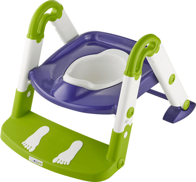 ROTHO Toilettentrainer 3 in 1 Babypflege Perl Blue/Weiß/Translucent Lime