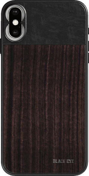 BLACK EYE IP004 Photo Case , Backcover, Apple, iPhone XS, Gummi/Kunststoff, Schwarz/Braun