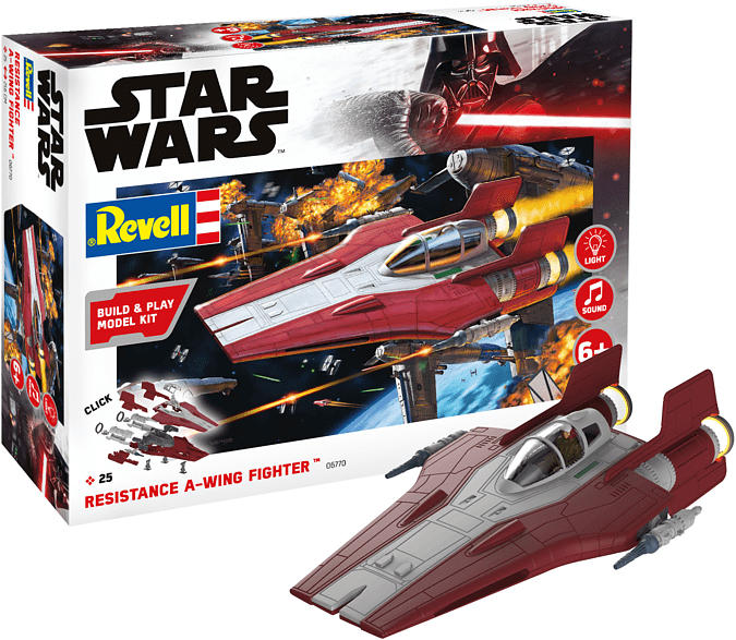 REVELL Resistance A-wing Fighter, red Raumschiff, Mehrfarbig