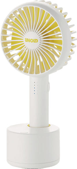 UNOLD 86630 Breezy Swing Handventilator Weiß/Gelb (4 Watt)