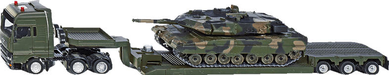 SIKU Militärtransporter mit Panzer Modellfahrzeug, Mehrfarbig