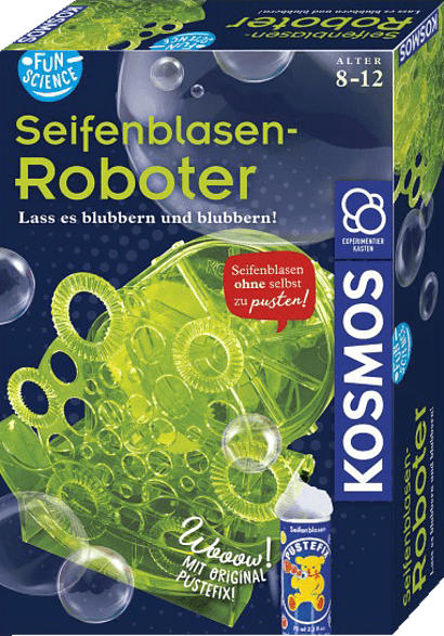 KOSMOS Fun Science Seifenblasen-Roboter Experimentierkasten, Mehrfarbig
