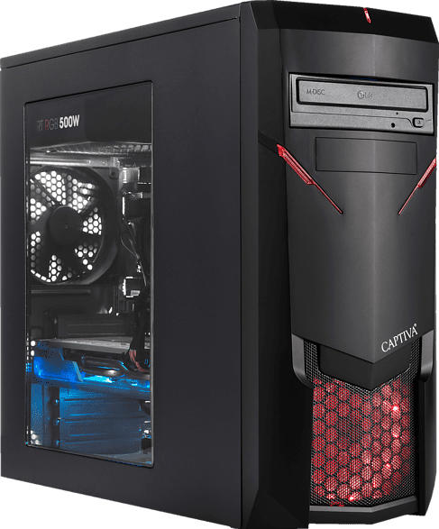 CAPTIVA R51-448, Gaming PC mit Ryzen 5 Prozessor, 16 GB RAM, 240 GB SSD, 1 TB HDD, Palit GTX1660 6GB, 6 GB
