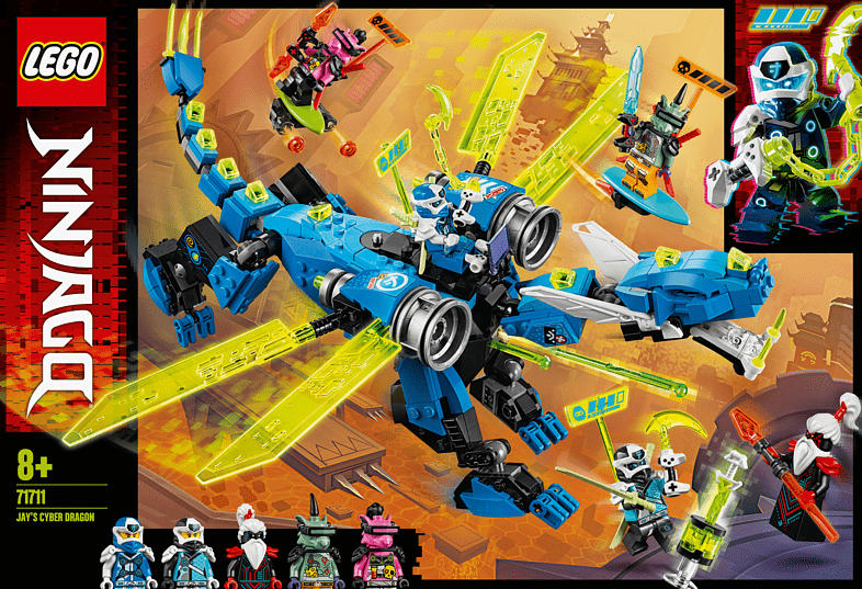 LEGO 71711 Jays Cyber-Drache Bausatz, Mehrfarbig
