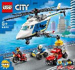MediaMarkt LEGO 60243 Verfolgungsjagd mit dem Polizeihubschrauber Bausatz, Mehrfarbig