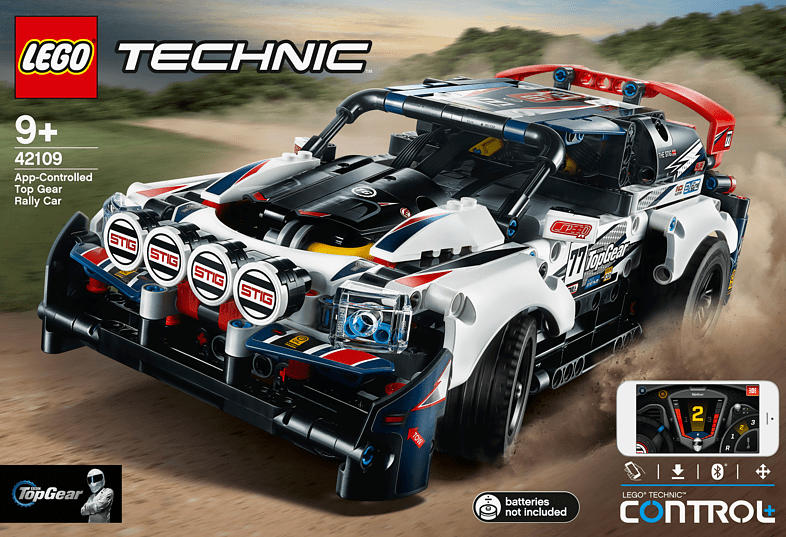 LEGO 42109 Top-Gear Ralleyauto mit App-Steuerung Bausatz, Mehrfarbig