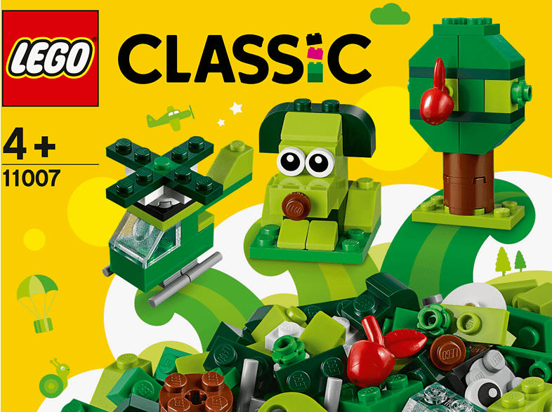 LEGO 11007 Grünes Kreativ-Set Bausatz, Mehrfarbig
