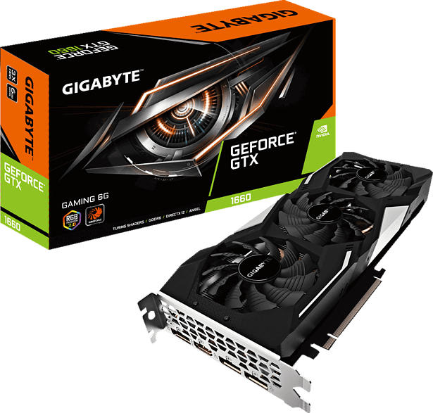GIGABYTE GeForce® GTX 1660 Gaming 6GB (GV-N1660GAMING-6GD) (NVIDIA, Grafikkarte)