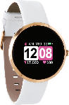 MediaMarkt XLYNE  X-WATCH SIONA COLOR FIT (54035) Smartwatch Metall, Echtleder, 234 mm, Gehäuse: Rosé Gold/Armband: Polar white