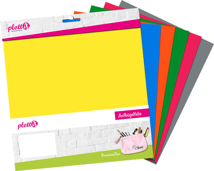 PLOTTIX PX PremiumFlex 30 x 30cm Bundle 2 (6 Stk.) Aufbügelfolie