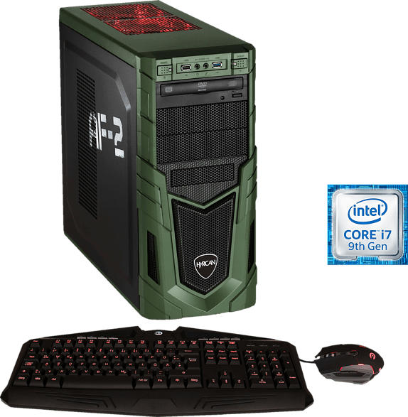 HYRICAN MILITARY GAMING 6460, Gaming-PC mit Core™ i7 Prozessor, 16 GB RAM, 480 GB SSD, 1 TB HDD, Geforce RTX 2080 SUPER, 8 GB