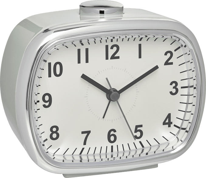 Analoger Wecker im Retro-Look, mint