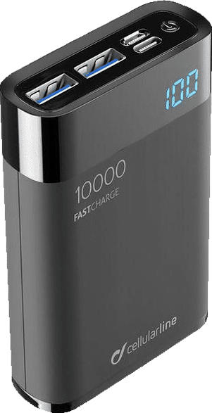 CELLULAR LINE FreePower Manta HD 10000 Powerbank 10000 mAh Schwarz