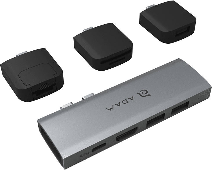 ADAM ELEMENTS Casa HUB 10E USB-C Docking, Grau/Schwarz