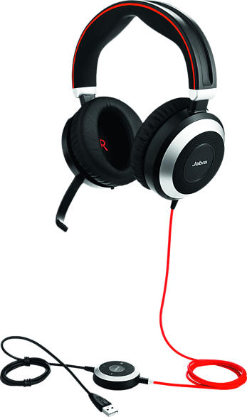 JABRA Evolve 80 UC binaural USB NC Headset, Schwarz