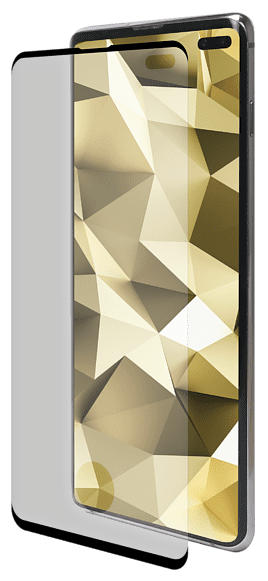 Displayschutzglas für Samsung Galaxy S10+, transparent/schwarz (IPG-5057-3D)