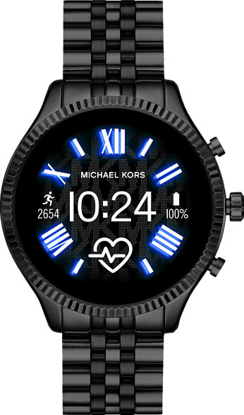 MICHAEL KORS Lexington 2 Smartwatch Edelstahl, Edelstahl, 190 +/- 5 mm, Schwarz