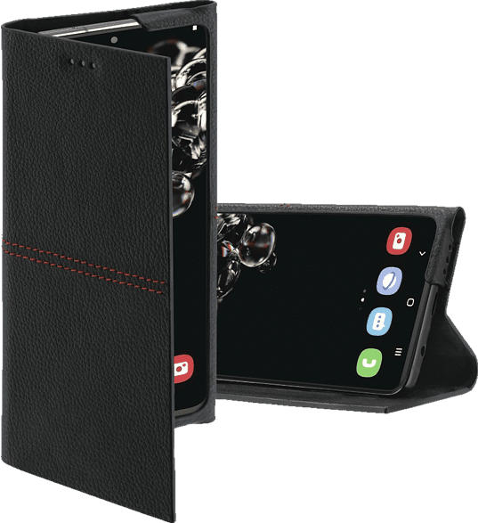 HAMA Red Sensation No. 6 , Bookcover, Samsung, Galaxy S20 Ultra, Echtleder (Obermaterial), Schwarz/Rot