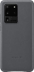 SAMSUNG Leather Cover , Backcover, Samsung, Galaxy S20 Ultra, Echtleder, Grau