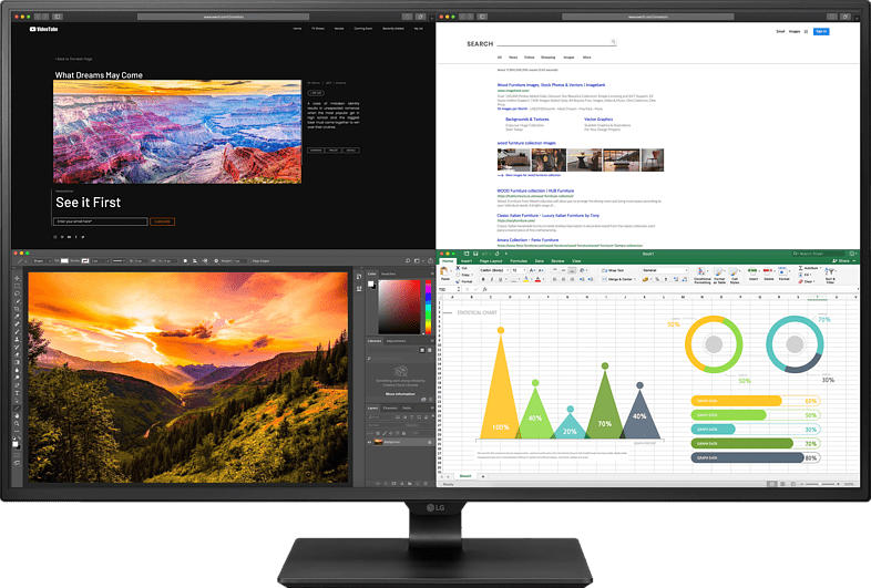 LG 43UN700-B 42.51 Zoll UHD 4K Monitor (5 ms Reaktionszeit, 60 Hz)