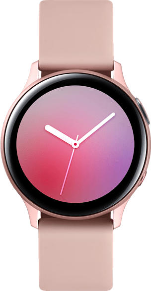 SAMSUNG Galaxy Watch Active2 40 mm LTE Smartwatch Aluminium, Fluorkautschuk-Armband, S/M, Pink Gold