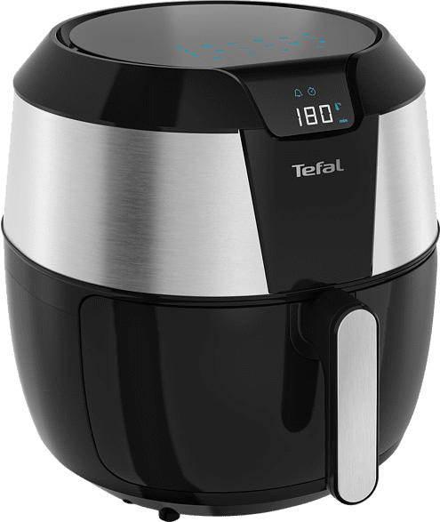 TEFAL EY701D Easy Fry XXL Heißluftfritteuse, Schwarz/Edelstahl