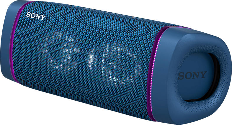 SONY SRS-XB33 tragbar, kabellos, Lautsprecherbeleuchtung, EXTRA BASS Bluetooth Lautsprecher, Blau, Wasserfest