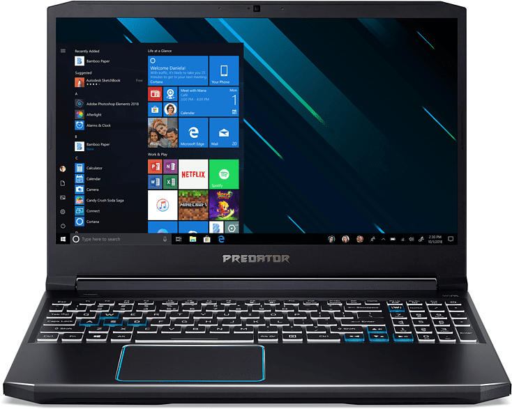 ACER Predator Helios 300 (PH315-52-71TW), Gaming Notebook mit 15.6 Zoll Display, Core™ i7 Prozessor, 8 GB RAM, 1 TB SSD, GeForce® GTX 1660 Ti, Schwarz/Blau