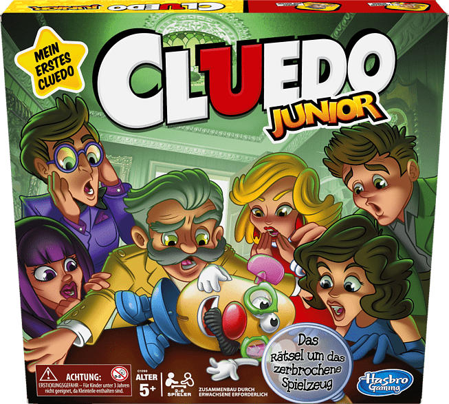 HASBRO GAMING Cluedo Junior Kinderspiel, Mehrfarbig